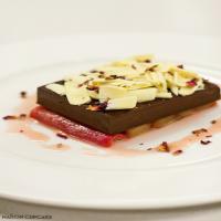 Easy chocolate ganache dessert with rhubarb by Paul A Young_image