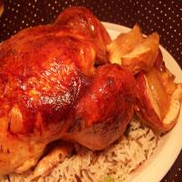 Apple-Glazed Roast Chicken and Rice image