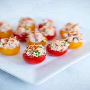 Stuffed Cherry Tomatoes - A Perfect Canapé | Greedy Gourmet_image