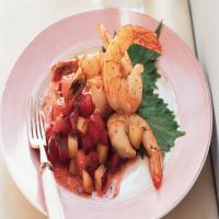 Spicy Grilled Shrimp with Plum Salad image