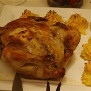 Pate and Pistachio-Stuffed Roast Chicken_image