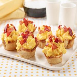 Bacon, Egg and Cheese Toast Bowls image