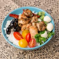 Pan-Fried Chicken and Veggie Rice Bowl_image