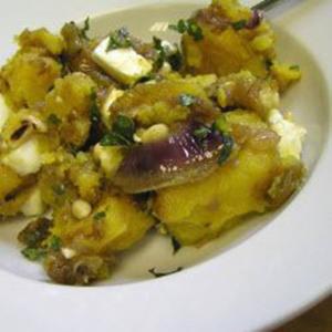 Butternut Squash Salad with Feta Cheese and Caramelized Onions_image