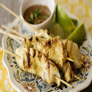 Chicken Satay with Peanut Dipping Sauce image