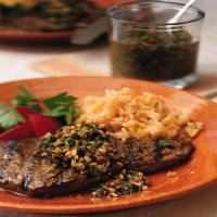 Steak with Chimichurri Sauce image