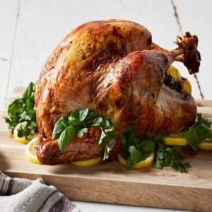 Roast Turkey with Basil-Shallot Butter image