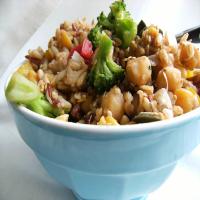 Easy Balsamic Chickpea, Brown Rice & Broccoli Salad image