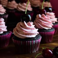 Chocolate-Cherry Cupcakes image