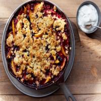 Over-the-Coals Bourbon, Blueberry and Peach Cobbler image