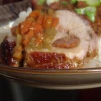 Andouille-Stuffed Pork Loin Roast with Pan Gravy_image