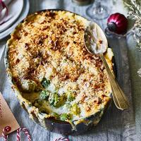 Cheesy sprout gratin image