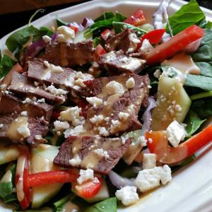 Spinach 'n' Steak Salad with Chipotle Honey Mustard image