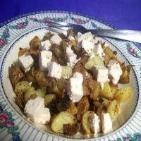 Vegetarian Bratkartoffeln (German Fried Potatoes) W/ Feta Cheese_image