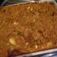 Apple Bread Pudding With Brandy Butterscotch Sauce_image