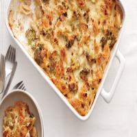 Baked Shells and Broccoli with Ham and Cheesy-Creamy Cauliflower Sauce image