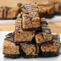 Chocolate Peanut Butter Rice Crispy Bars Recipe by Tasty image
