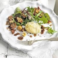 Whipped brie salad with dates & candied walnuts image