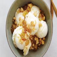 Apple Crumble with Calvados and Créme Fraîche Ice Cream image