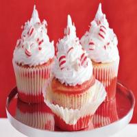 Swirled Candy Cane Cupcakes image