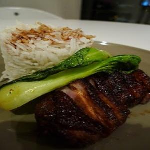 Pan Fried Duck Breast With Honey Soy Sauce and Pak Choi_image