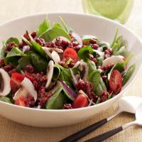 Super Food Spinach Salad with Pomegranate-Glazed Walnuts image