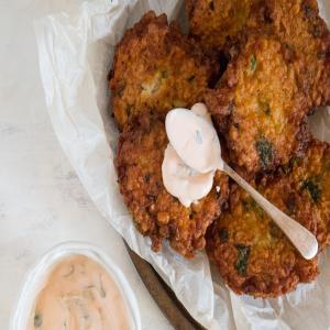Chickpea Fritters With Hot Pepper Mayonnaise image