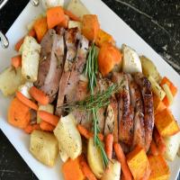 Pork Loin Roast with Roasted Root Vegetables image