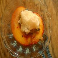 Baked Peaches With Pistachio Nuts image