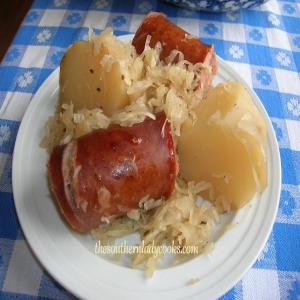 Crockpot Sausage, Sauerkraut & Potatoes_image