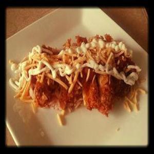 Easy Dorito Crusted Taco Chicken over Mexican Rice image