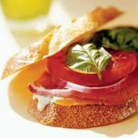 Smoked-Salmon, Tomato, and Basil Sandwich Recipe - (4/5) image