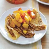 Tropical Fruit Crepes with Vanilla Bean and Rum Butter Sauce image