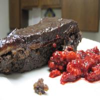 Flourless Chocolate Cake With Marzipan and Raspberries_image