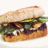 Grilled Vegetable, Herb and Goat Cheese Sandwiches image