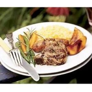 Lamb and Sausage Mixed Grill with Molasses-glazed Nectarines_image