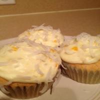 Mango Filled Coconut Cupcakes With Mango Buttercream image