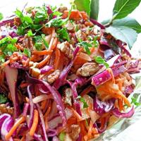 Dazzling Winter Slaw - Red Cabbage, Apple and Pecan Salad_image