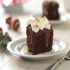 Toasted Marshmallow-Chocolate Pudding Cake_image