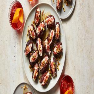 Goat Cheese and Salami Stuffed Dates_image
