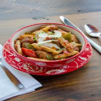 Penne Pasta with Sausage, Peppers & Onions_image