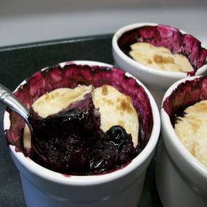 Blueberry(Or Blackberry) Cobbler With Honey Biscuits image