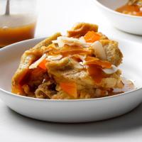 Coconut Mango Bread Pudding with Rum Sauce_image
