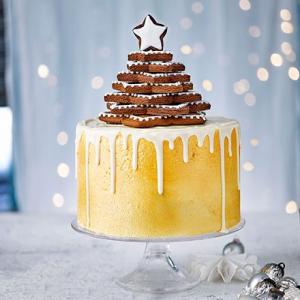 Pure gold Christmas drip cake_image
