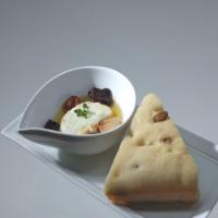 Santa Barbara Olive Focaccia with Baked Goat Cheese_image