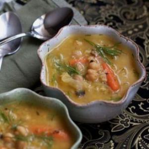 Chickpea Rice Soup With Cabbage_image