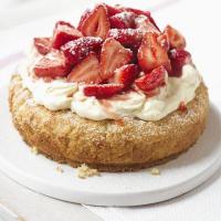 Strawberry cream tea cake image