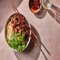 Rice Noodles With Spicy Pork and Herbs image