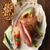 Mustard-Glazed Ham with Pear Chutney_image