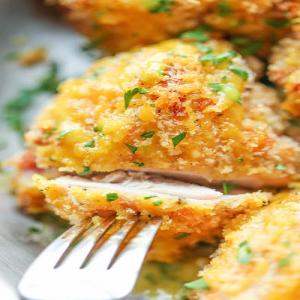 Oven Fried Chicken with Honey Mustard Glaze_image